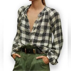 Anthropologie Pilcro Breezy Plaid Button Down Size XS